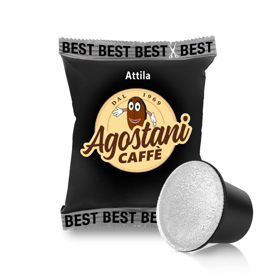 Capsules Caffè Agostani Best Attila – Intensité 10 | Compatibles Nespresso (100, 300, 500)
