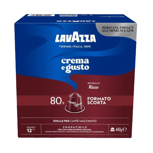Capsule Lavazza Crema e Gusto Ricco Compatibili Nespresso® – 80, 240 o 480 Capsule